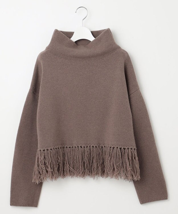 23区 【SLOW/一部店舗限定】ニットトータル フリンジ ニット ブラウン系