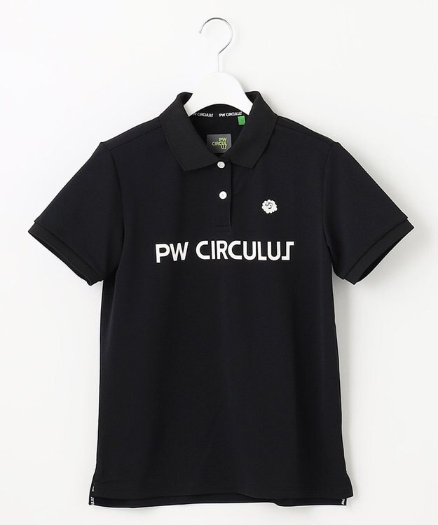 PW CIRCULUS 【WOMEN】【吸汗速乾】ベーシックカノコ ポロシャツ ブラック系