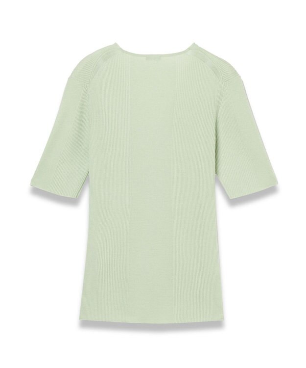 JOSEPH 【洗える】ファインリブメリノ　ショートスリーブニット Matcha