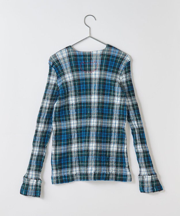 crêprie tsumori chisato creperie LONG SLEEVES T-SHIRT -TARTAN CHECK クレプリ タータンチェック長袖Tシャツ TARTAN GREEN