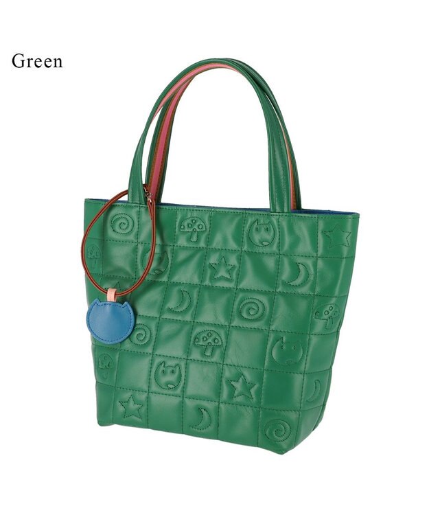 tsumori chisato CARRY ネコキルティング ハンドバッグ ミニバッグ グリーン