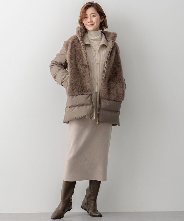 23区 S 【Oggi1月号/CLASSY.11月号掲載】ウーステッドウール リブタートルネック ニット ホワイト系