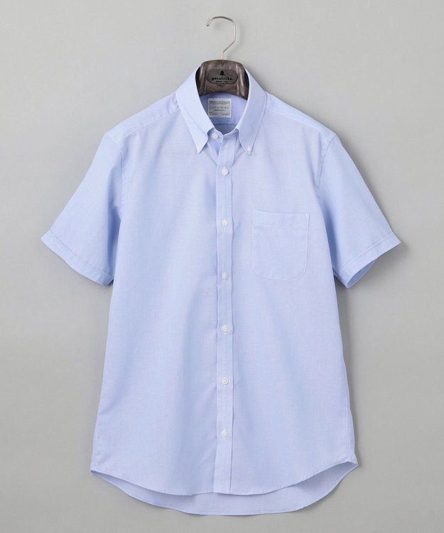 GOTAIRIKU 春夏向け【形態安定】SUMMERPREMIUMPLEATS_ボタンダウンカラー 半袖ドレスシャツ(25年モデル) サックスブルー系