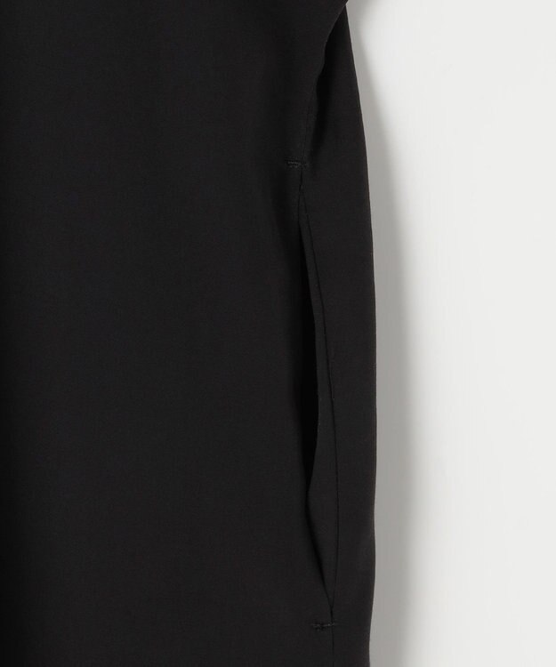 自由区 S 【接触冷感・UVケア・抗菌防臭・洗える】リヨセルポプリンシャツ ワンピース ブラック