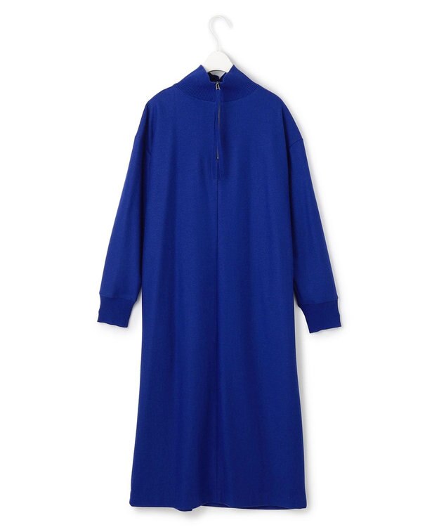ICB ウールナイロンツイルジャージ ハイネックワンピース ロイヤルブルー系