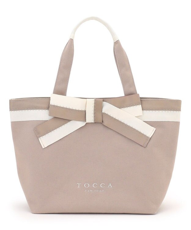 TOCCA KNOT IN CONTRAST CANVASTOTE キャンバストート ベージュ系