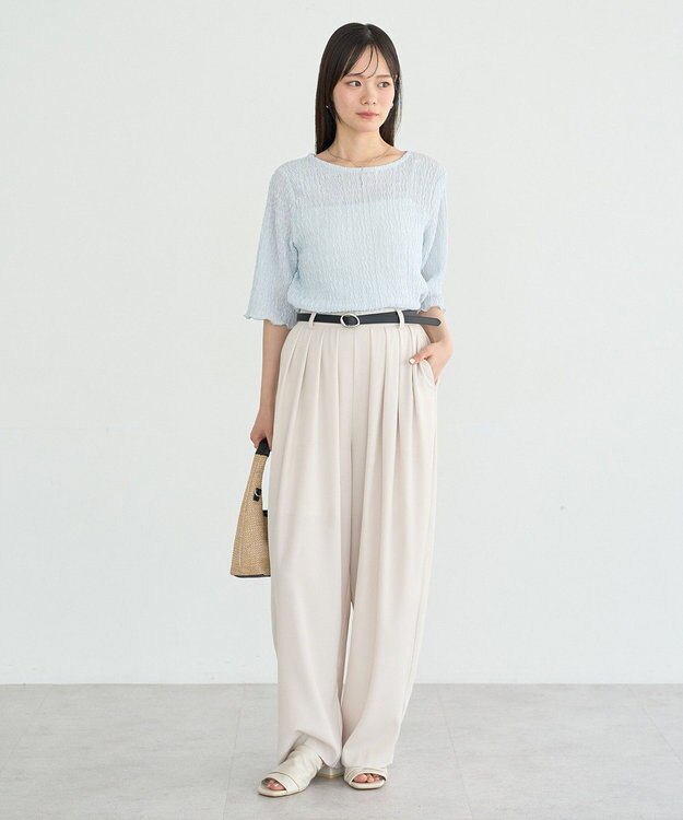 earth music&ecology ランダムヨウリュウカットプルオーバー Light Blue