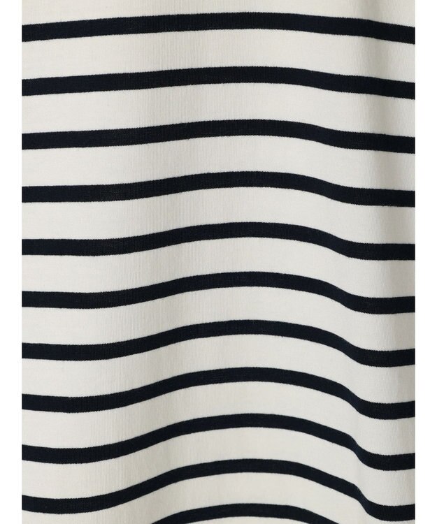 earth music&ecology ラウンドチュニックＴ Border Ivory