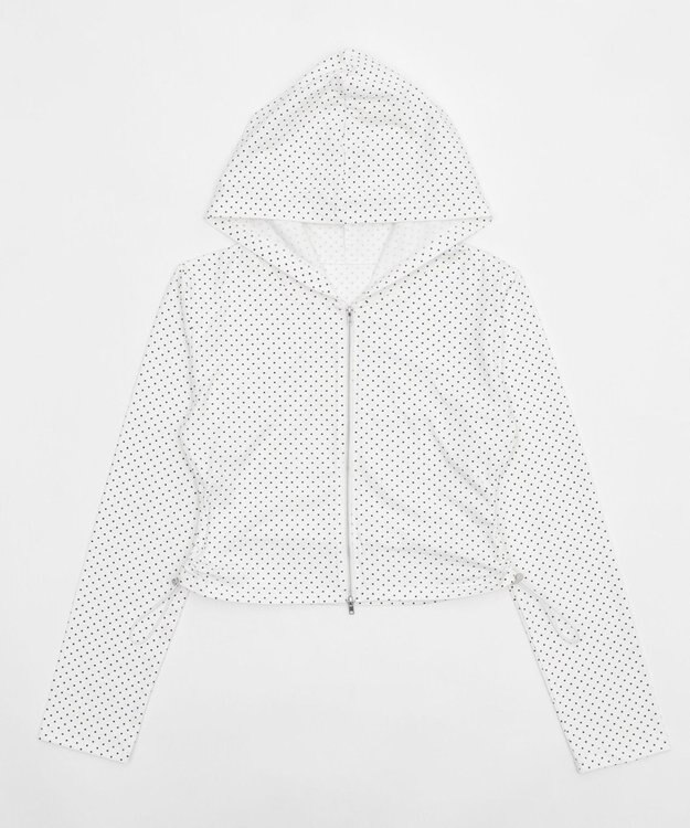 WEGO 柄Wジップパーカー ホワイト