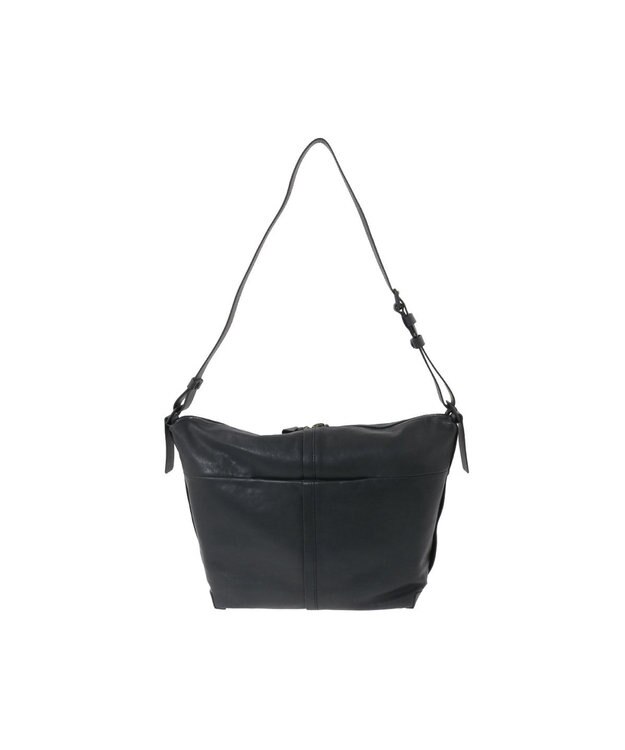 genten ライトシープ　ショルダーバッグ大 ダークグレー