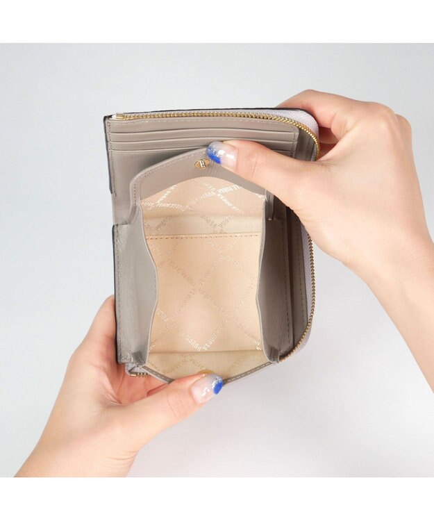 PELLE BORSA L字ファスナーミニ財布 Fine Goods フィーネグッズ 5444 アイスグレー