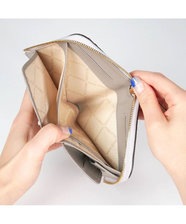 PELLE BORSA L字ファスナーミニ財布 Fine Goods フィーネグッズ 5444 アイスグレー