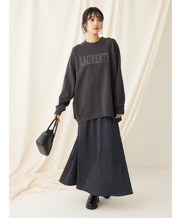 CRAFT STANDARD BOUTIQUE プリント裏毛ビッグプルオーバー Navy