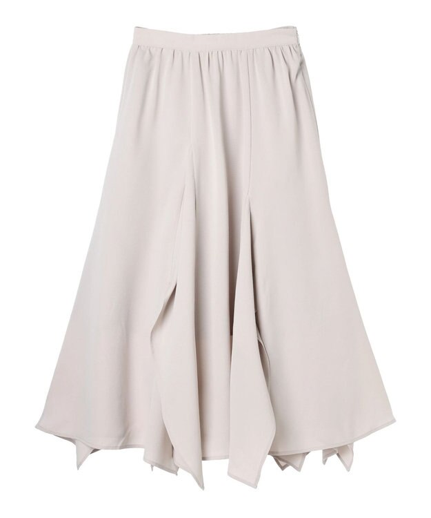 earth music&ecology ランダムイレヘムスカート Gray Beige