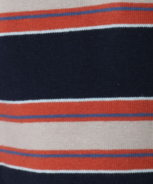 Green Parks エムブレム刺繍ショートボーダーカットソー Navy