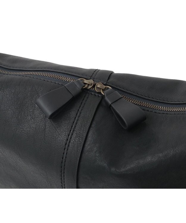 genten ライトシープ　ショルダーバッグ大 ダークグレー