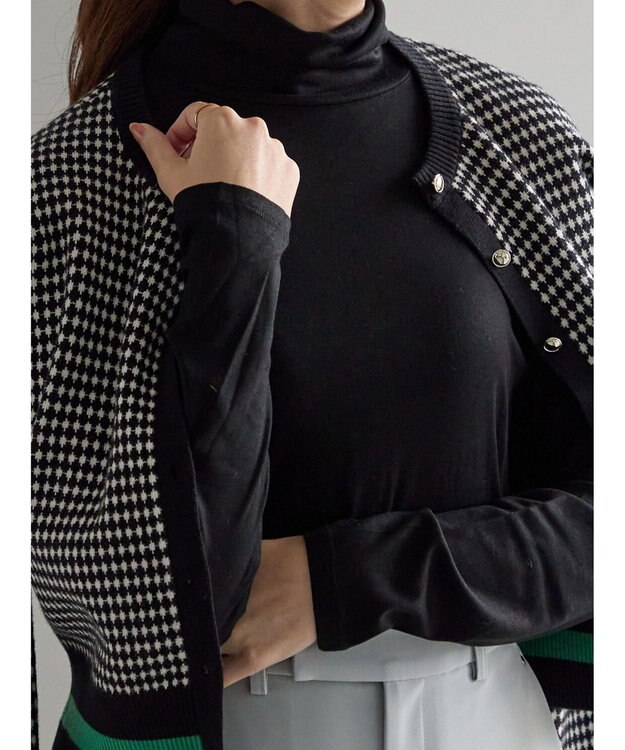 Te chichi 吸湿発熱タートルネックカットソー《2025winter catalog item》 ブラック