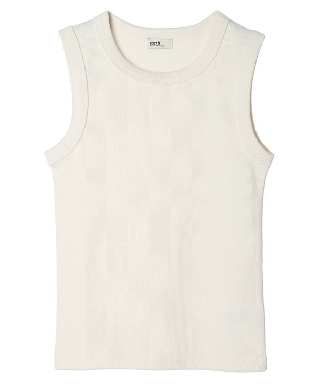 earth music&ecology リブタンクトップ Ivory