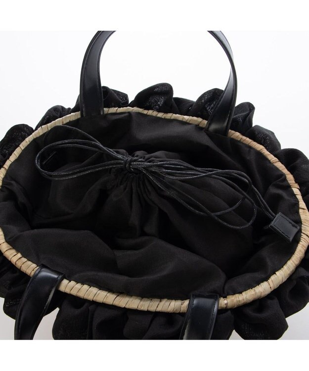 UNBILLION カシュカシュ cachecache / フリルカゴバッグ ブラック