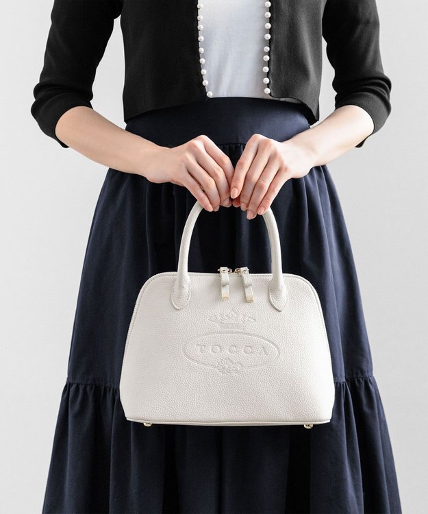TOCCA CRESTA LEATHER POCHETTE ポシェット アイボリー系