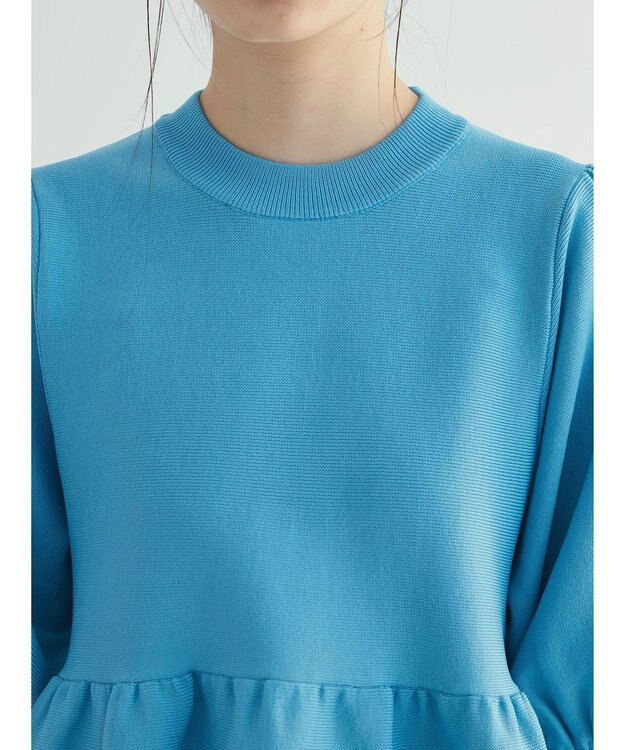 Green Parks armonia. ウエストギャザー袖ボリュームニット Blue
