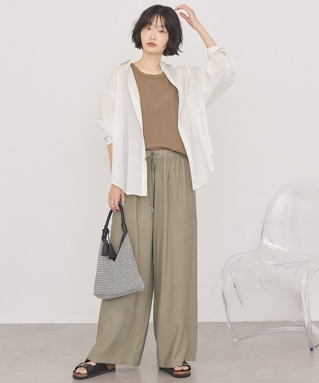 AMERICAN HOLIC 【２点セット】メッシュレイヤードタンクトップ Mocha