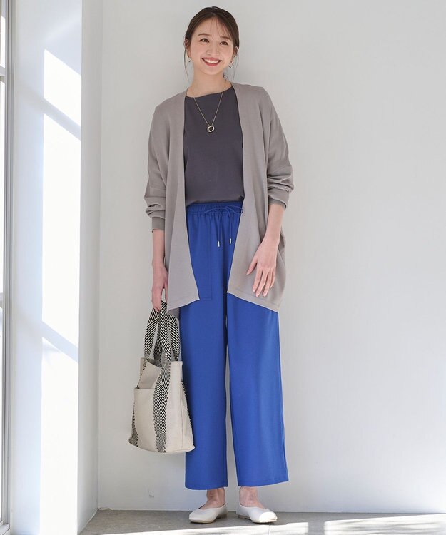 ANY L 【接触冷感/UVケア/アンチピリング】ニットカーディガン グレー