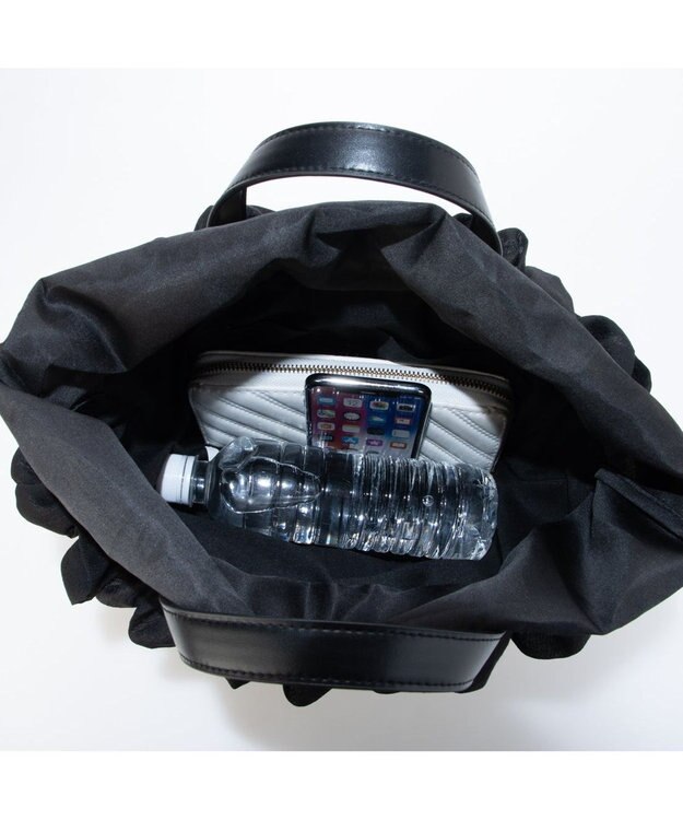 UNBILLION カシュカシュ cachecache / フリルカゴバッグ ブラック