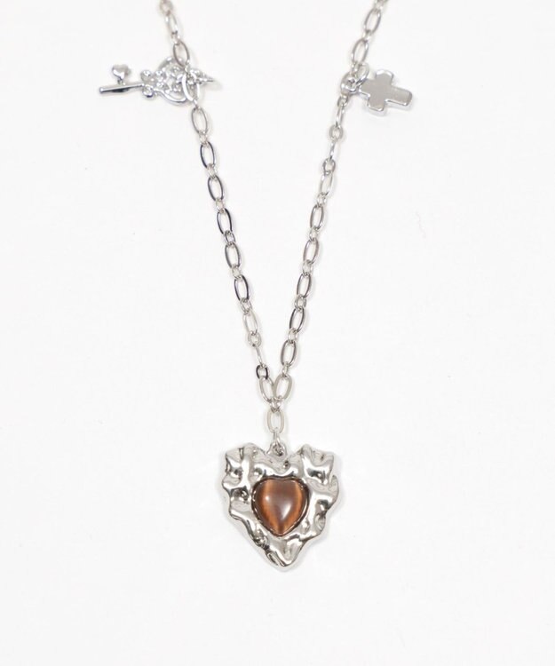 WEGO Lストーンハートジャラモチーフネックレス 柄2