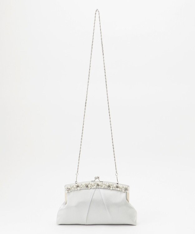 ANY SIS 【2WAY】ジュエル調フレームパーティ バッグ シルバー