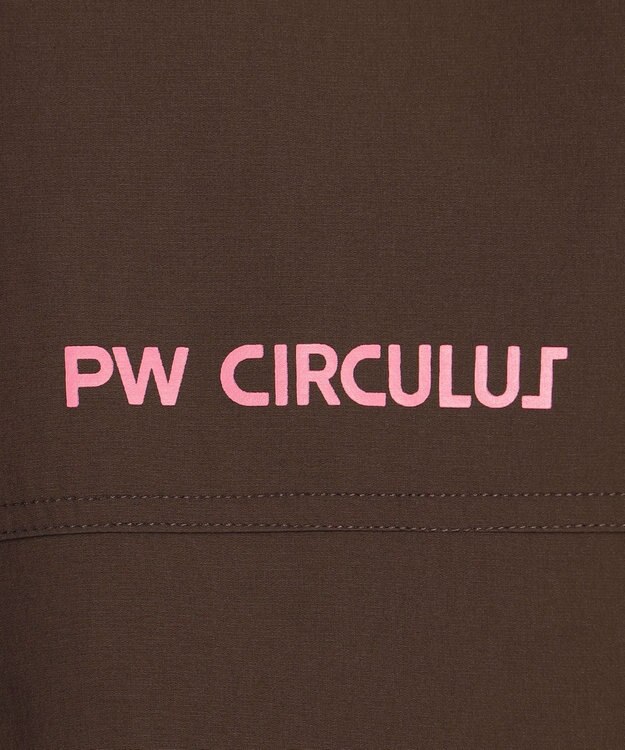 PW CIRCULUS 【ストレッチ素材】【WOMEN】セミワイド イージーパンツ ゴルフウェア レディース ダークブラウン系