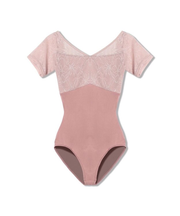 Chacott ハーフスリーブレオタード アンティックローズ