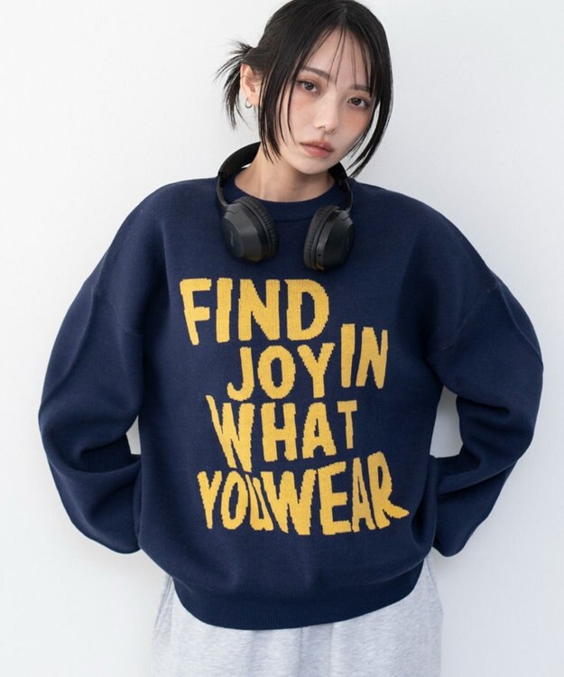 WEGO グラフィックニットプルオーバー 柄5