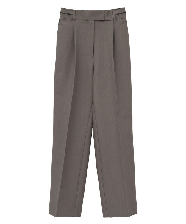 YECCA VECCA ウエストデザインワイドストレートパンツ Brown