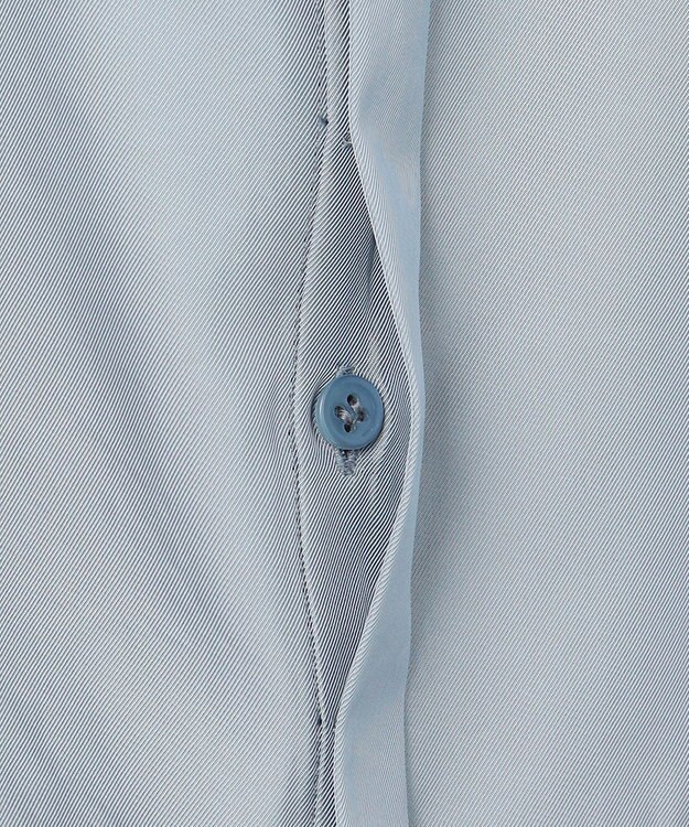 ICB L 【WEB限定・洗える】シルキーツイル  クロップドシャツ ブルー系