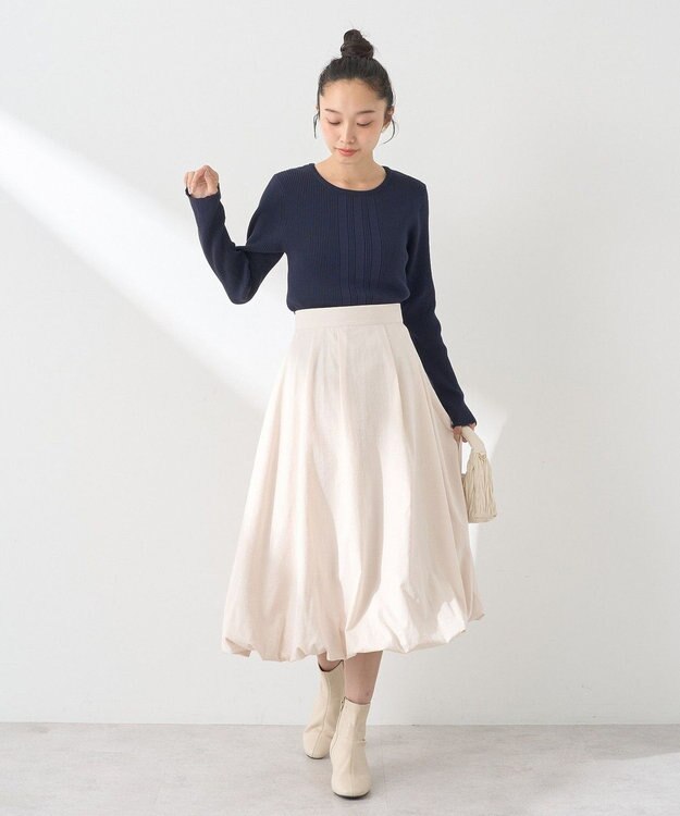 earth music&ecology バルーンスカート Ivory