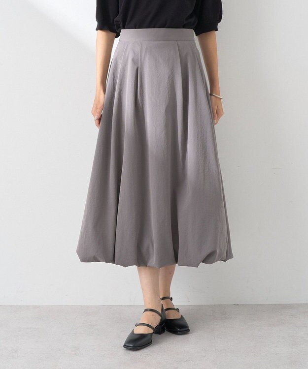 earth music&ecology バルーンスカート Charcoal Gray