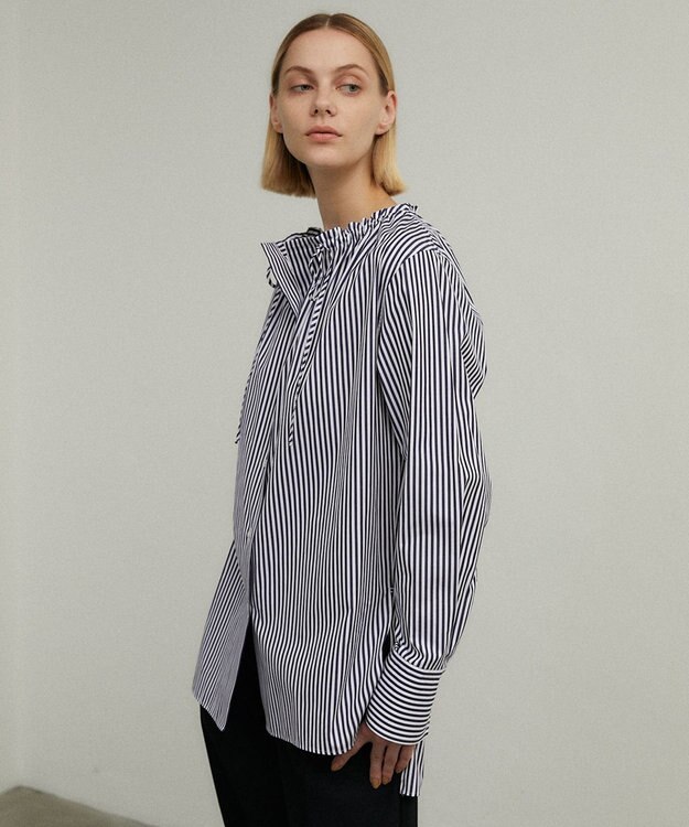 BEIGE， ALBERT / ギャザーブラウス Navy St.