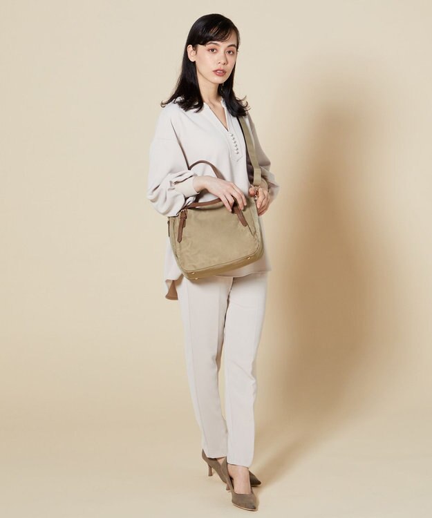 LA BAGAGERIE 【MONICA】ナイロン2WAYトートバッグ Sサイズ ベージュ