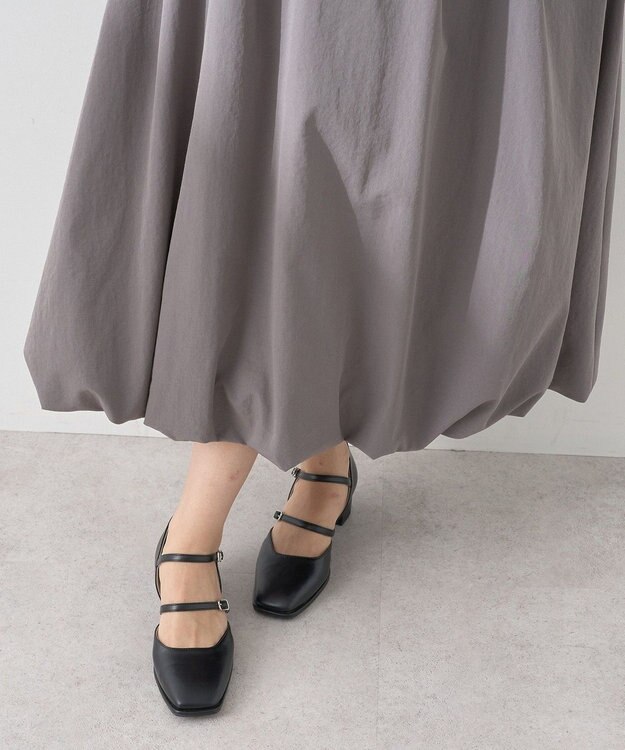 earth music&ecology バルーンスカート Charcoal Gray