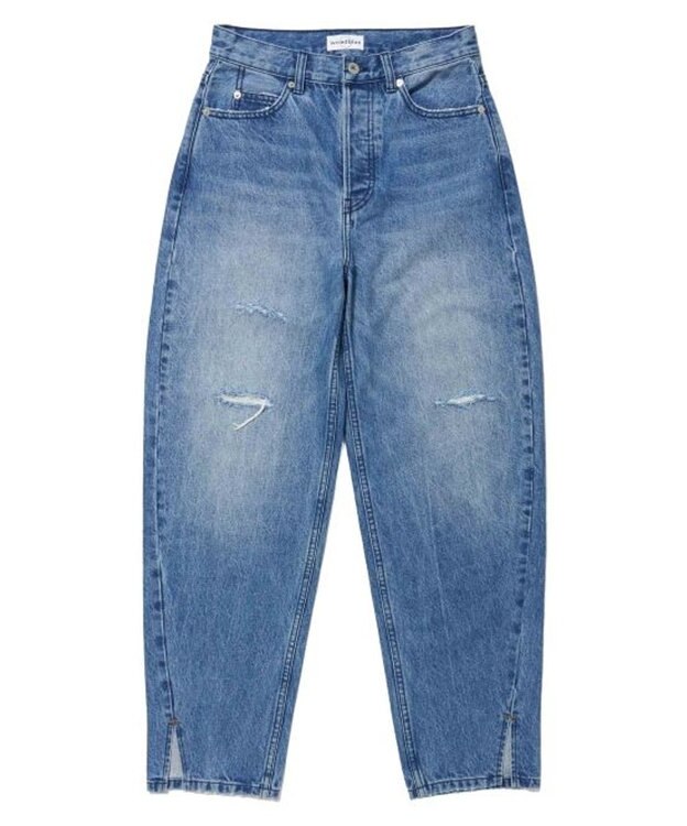 woadblue 【157】slit tapered デニムパンツ VINTAGE BLUE