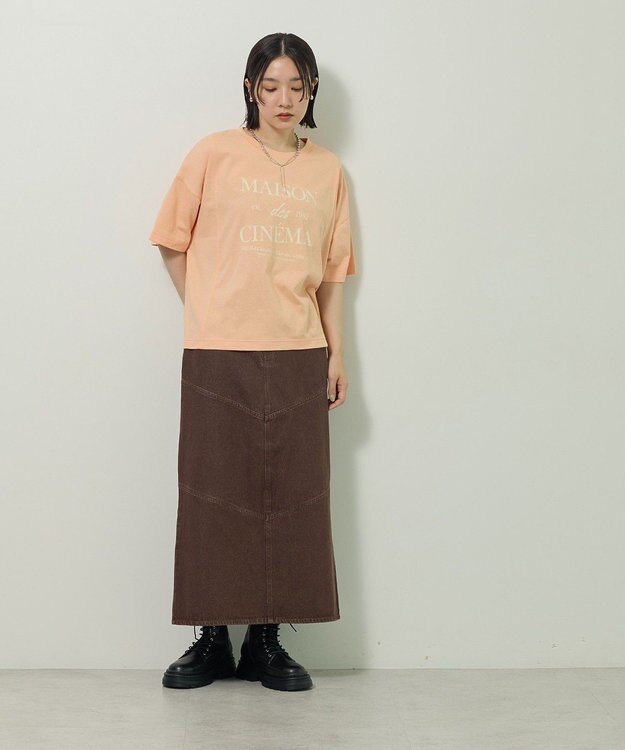 Green Parks アソートロゴ切替Ｔシャツ Orange