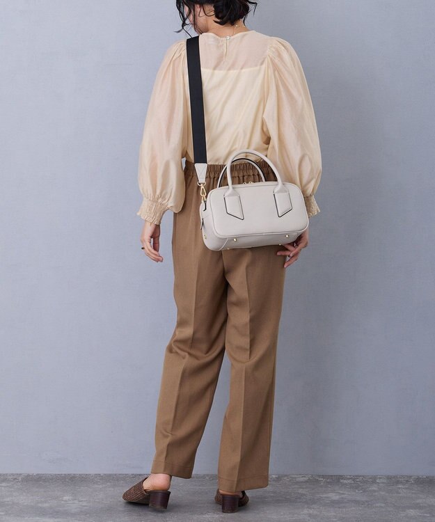 MioFIRANO SILHOUETTE U001 ボストンバッグ IVORY