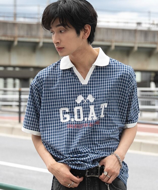 WEGO 【ユニセックス着用ITEM】チェックゲームシャツ ブルーチェック1