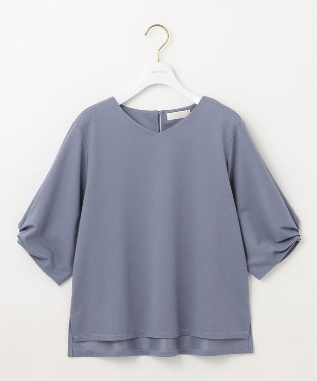 ANY SIS L 【接触冷感/UVカット】サカリバタックスリーブ プルオーバー スモーキーブルー