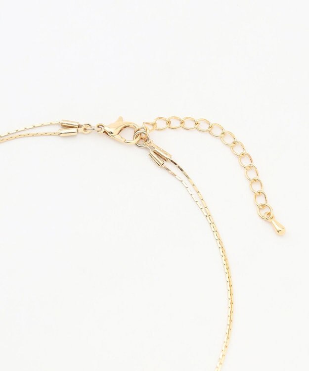 ANY レイヤード風２連ネックレス ライトゴールド