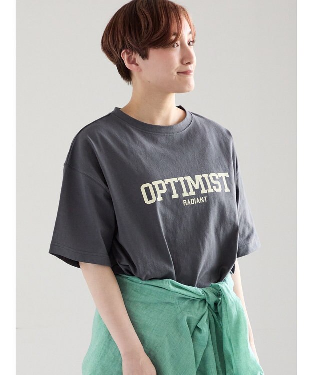 Te chichi シンプルロゴプリントBIGTシャツ《2026 SUMMER LOOK item》 チャコールグレー