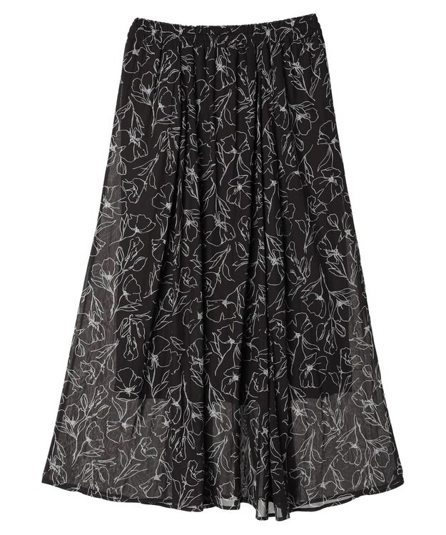 Green Parks サラフレギャザースカートII Flower