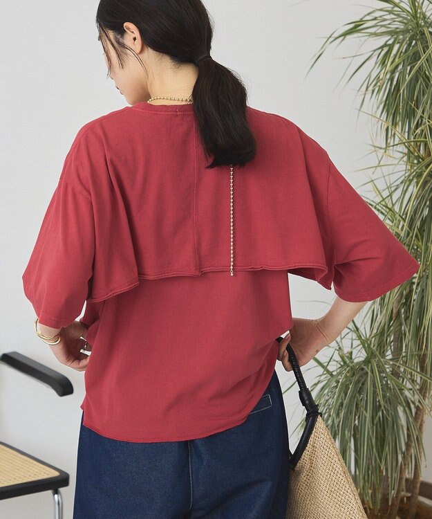 AMERICAN HOLIC レイヤード風加工Ｔシャツ Red