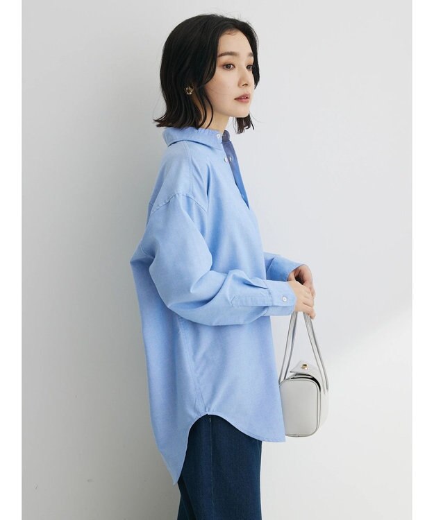 Green Parks オックス先染めシャツ Sax